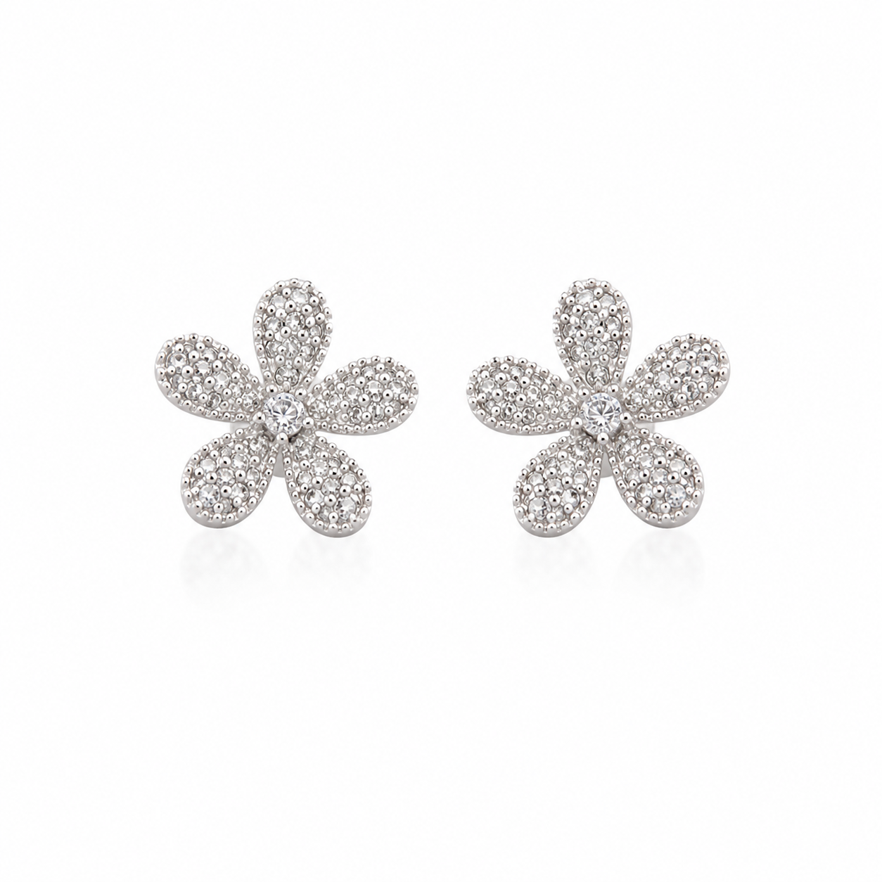 Brinco flor 5 pétalas
